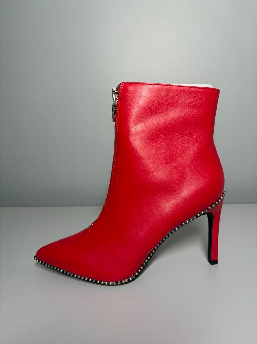Bar lll bridge TP Red Patent Leather Bootie Pointed Toe Heals Women Size 7M - Picture 3 of 7